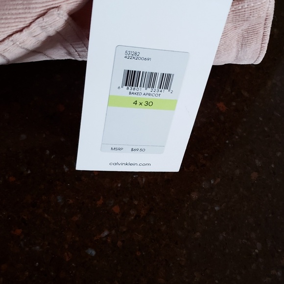 CALVIN KLEIN 2/4 Lightweight Skinny Cords Blush - Picture 7 of 8